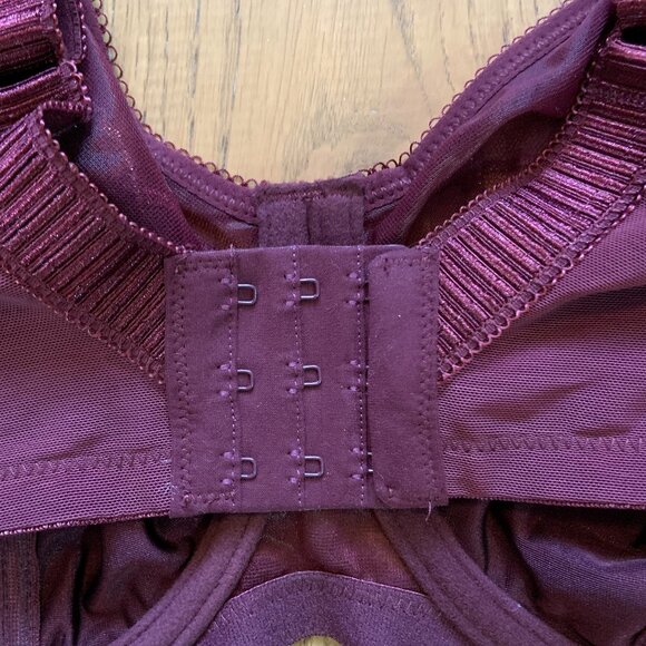 Elomi Cate Full Cup Banded Bra Raisin Burgundy Size 36I - Picture 11 of 13